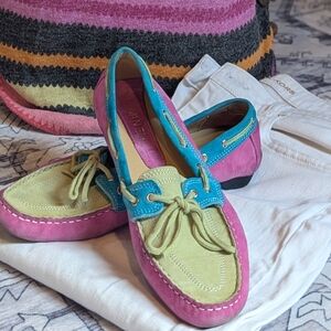 Colorful Suede Loafers Size 8 1/2 A